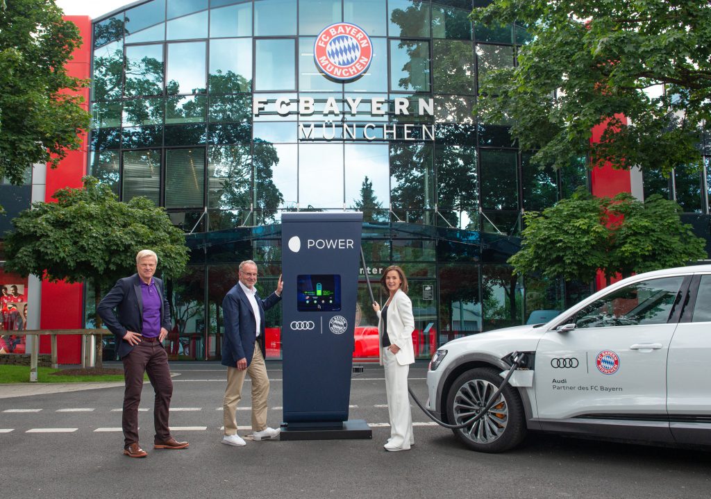 Instalação de pontos de carregamento no Allianz Arena