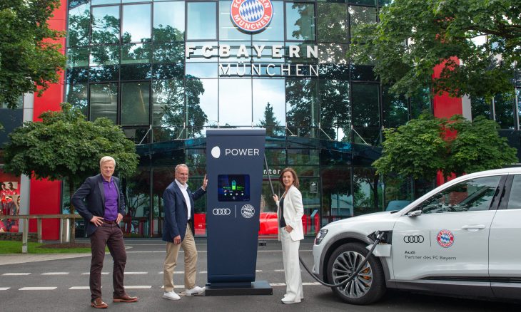 Instalação de pontos de carregamento no Allianz Arena