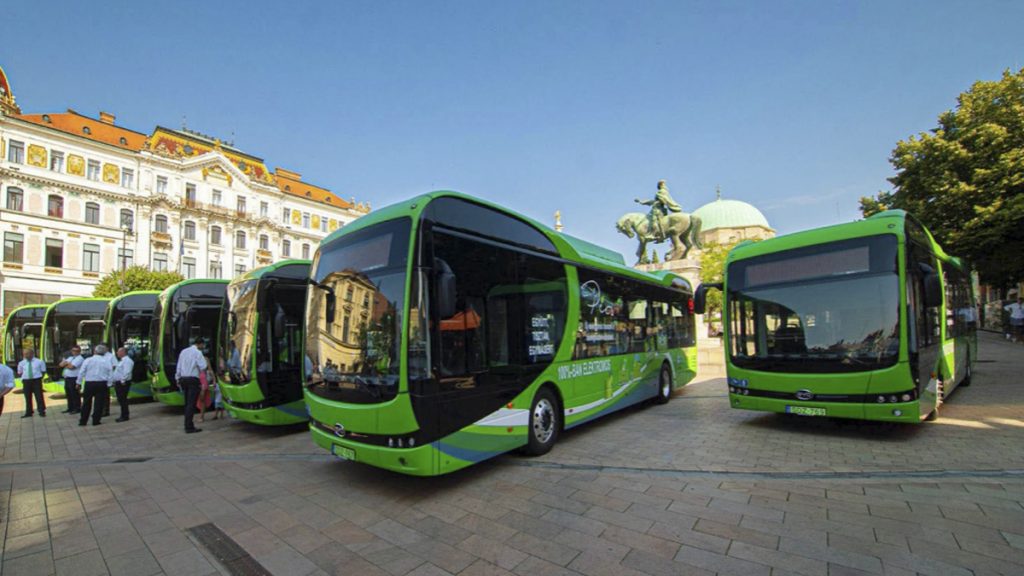 BYD entrega 10 autocarros elétricos à cidade de Pécs