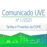 Comunicado nº 1/2021 | Tarifas e Proveitos da EGME